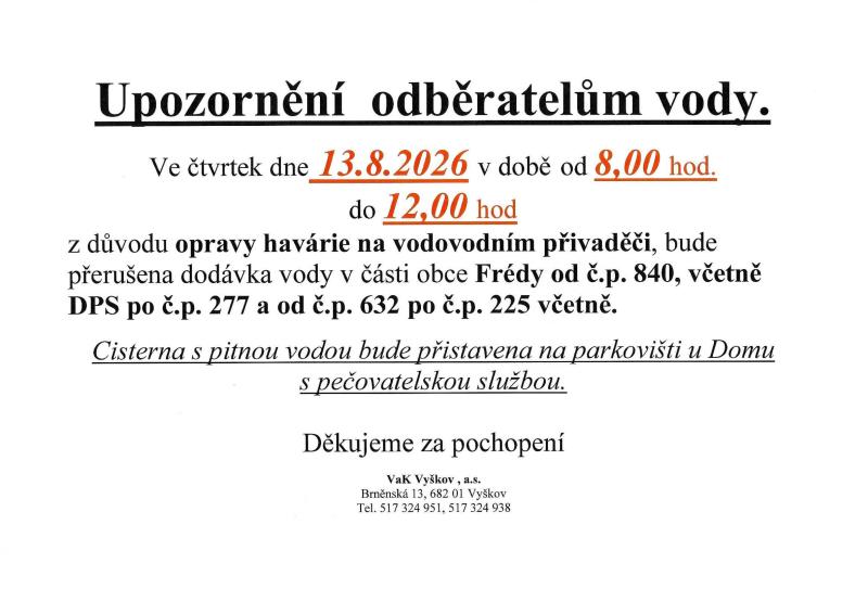 oznámení